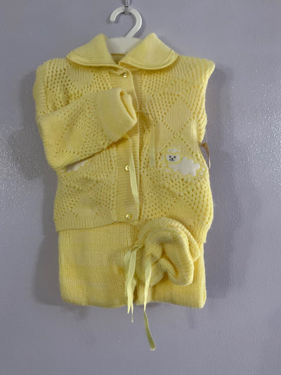 Lyda Designs Yellow Baby Sweater Set
