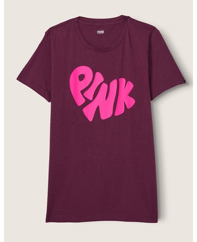 Victoria’s Secret PINK Maroon Heart Tee