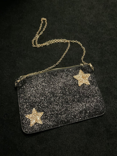 Marshall Rousso Black and Gold Stars Bag