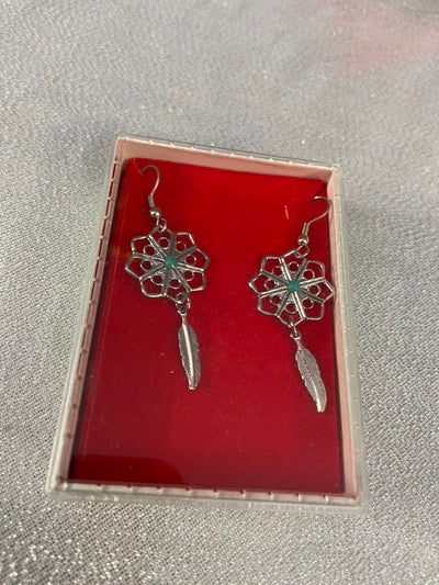 Flower Feather Earrings
