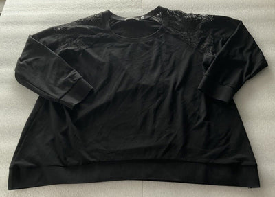 Women’s 89th &amp; Madison Black Lace Sweatshirt Size 3X