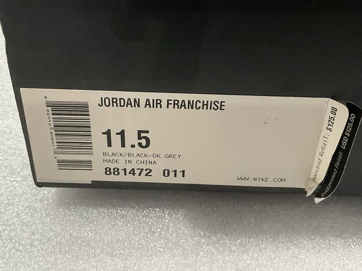 Jordan Air Franchise Black 881472-011 Sneakers Size 11.5
