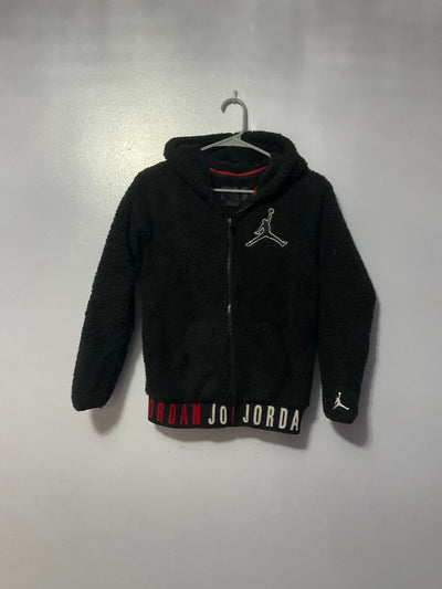 Kids Jordan Black Fluffy Jacket