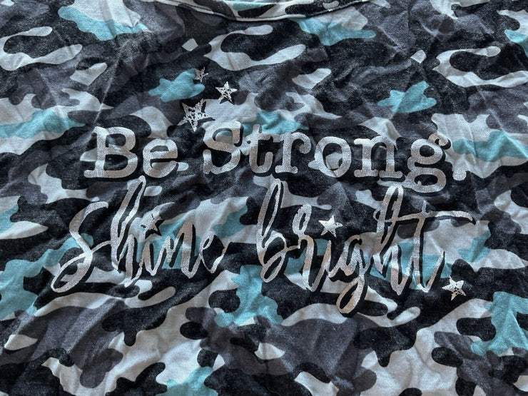 Avenue Body Blue Camp Be Strong Shine Bright Shirt Size 30/32