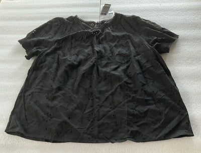 Torrid Black Abbey Challis Eyelet Back Cut Out Size 2X