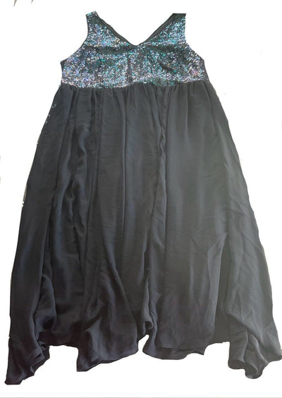 Torrid Blue Purple Sequin Black Dress Size 20