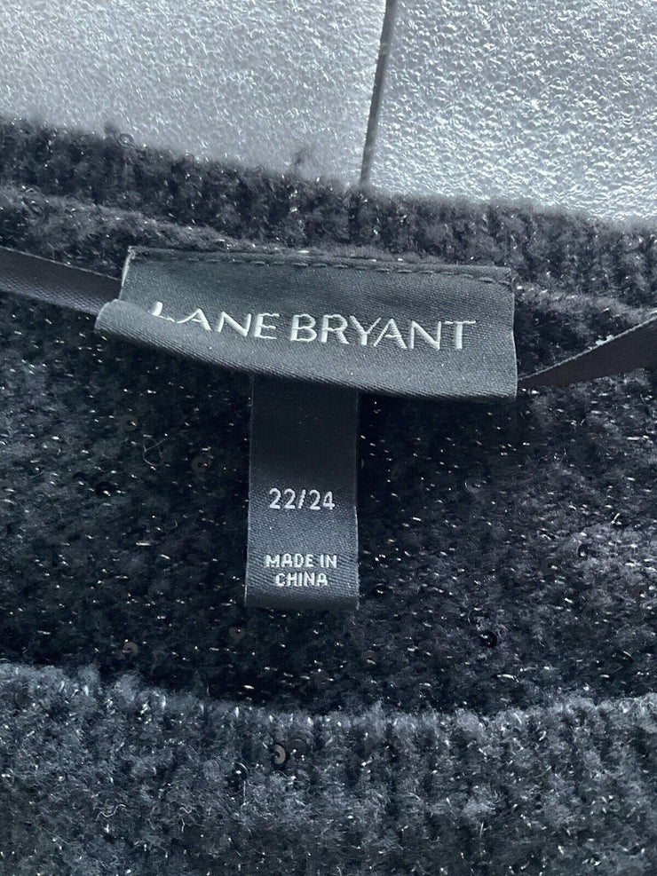 Lane Bryant Black Tinsel Sweater Size 22/24