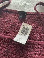 Torrid Burgundy Zinfandel Lace Cold Shoulder Top Size 3X