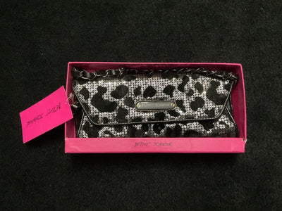 Betsey Johnson Leopard Sequin Clutch