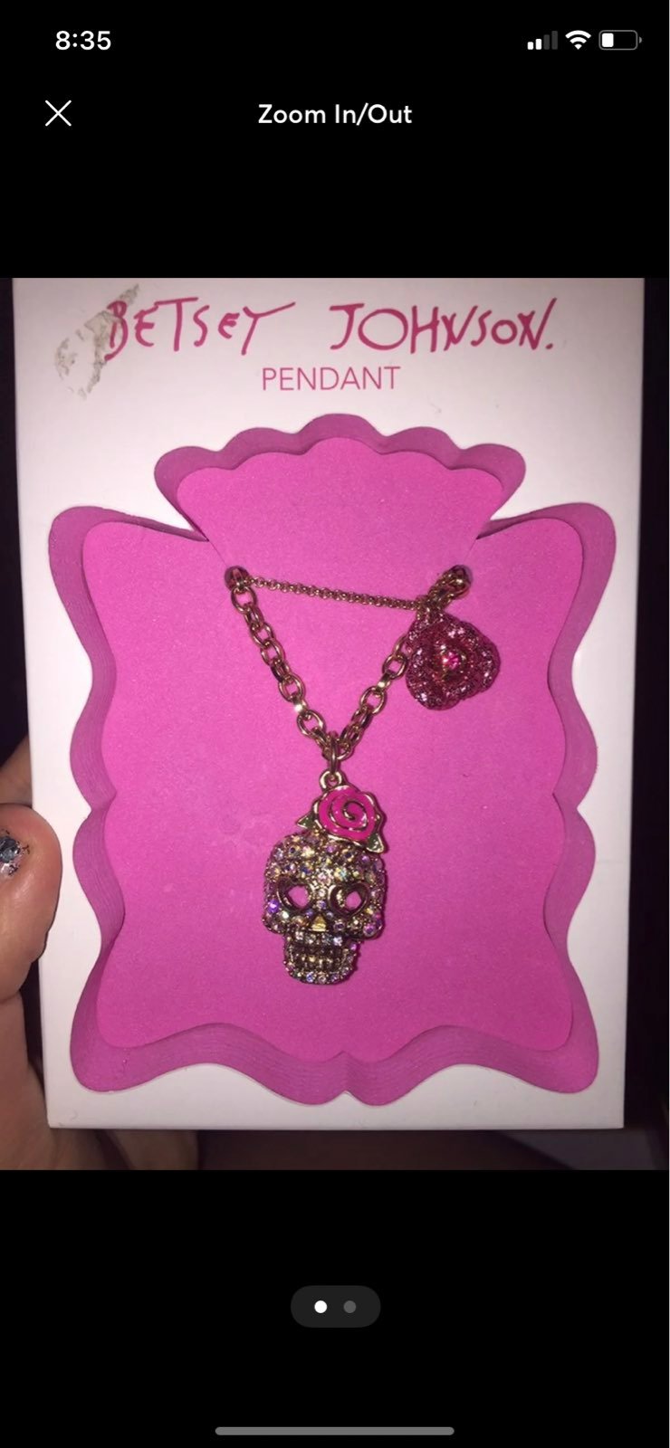 Betsey Johnson Skull Necklace