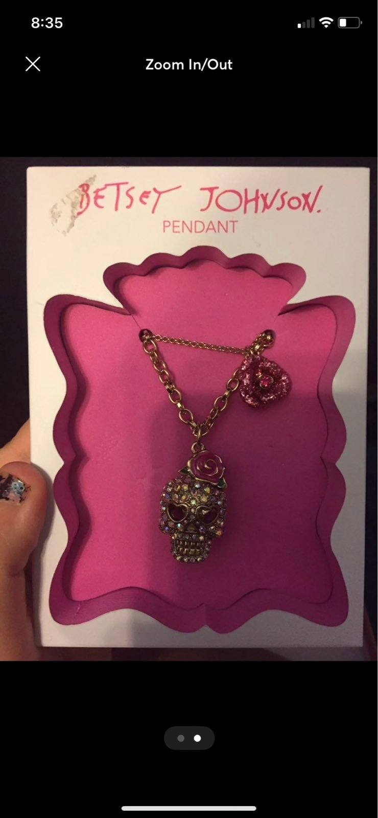 Betsey Johnson Skull Necklace
