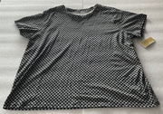 Women’s Michael Kors Black White Circle MK Shirt Size 3X