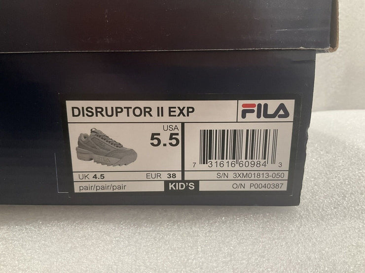 FILA Grade School Disruptor II Exp Light Blue 3XM01813-050 Size 5.5