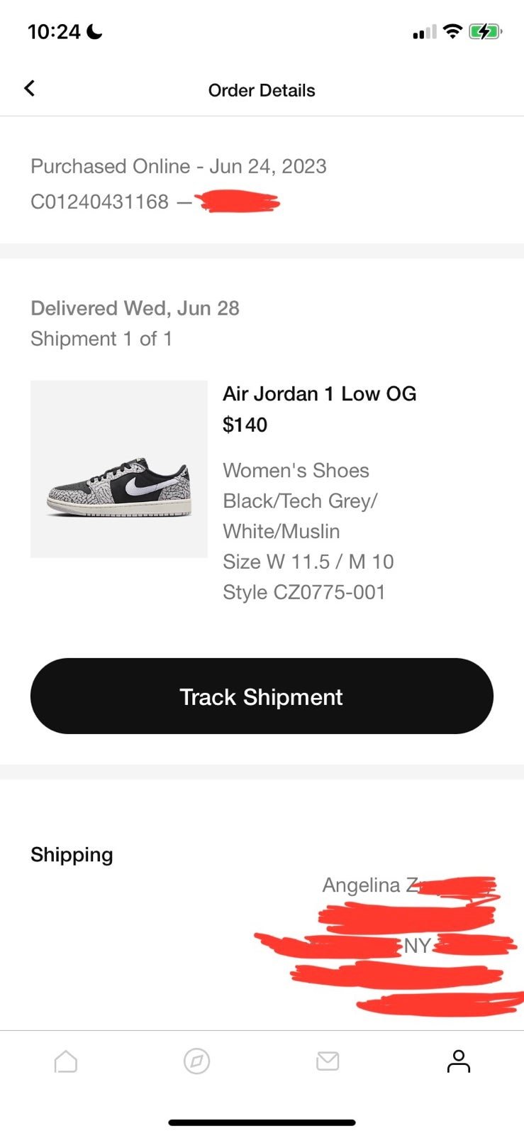 Women’s Air Jordan 1 Retro Low OG Black Cement