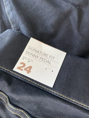 Lane Bryant Blue Signature Fit Mid Rise Skinny Pedal Jeans Size 24