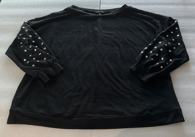 Lane Bryant Silver Studded Black Sweatshirt Size 22/24