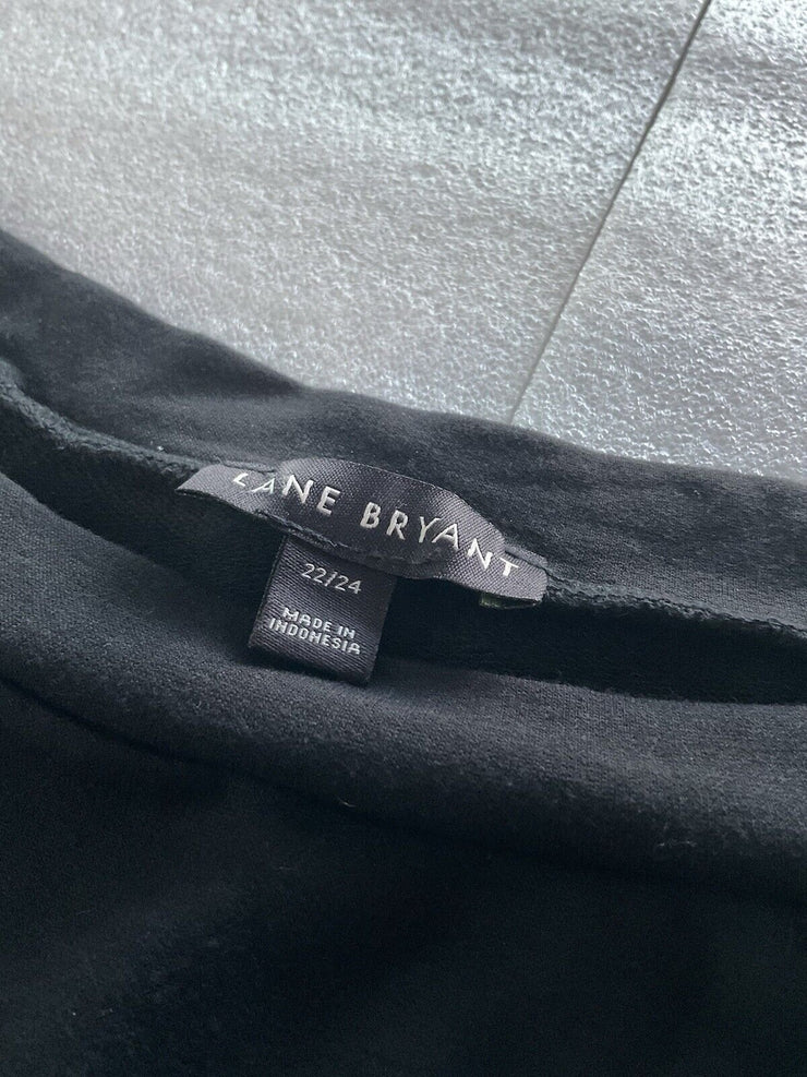 Lane Bryant Silver Studded Black Sweatshirt Size 22/24