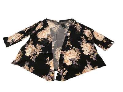 Torrid Black Floral 34 Studio Stretch Kimono Size 3X