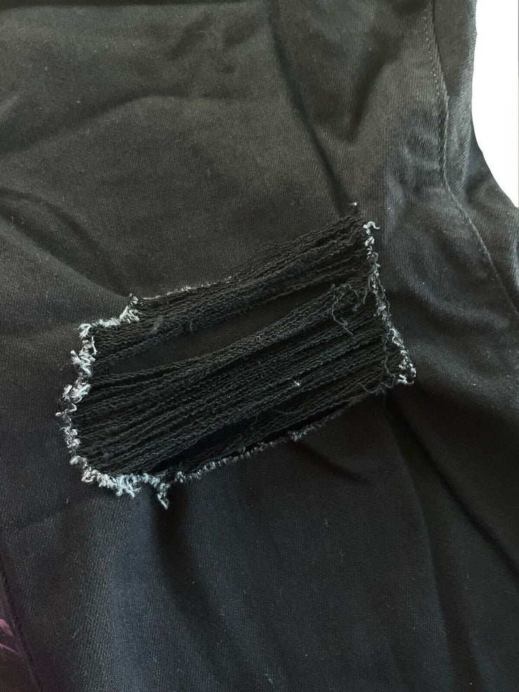 Torrid Mid-Rise Black Ripped Jegging Size 22 SHORT