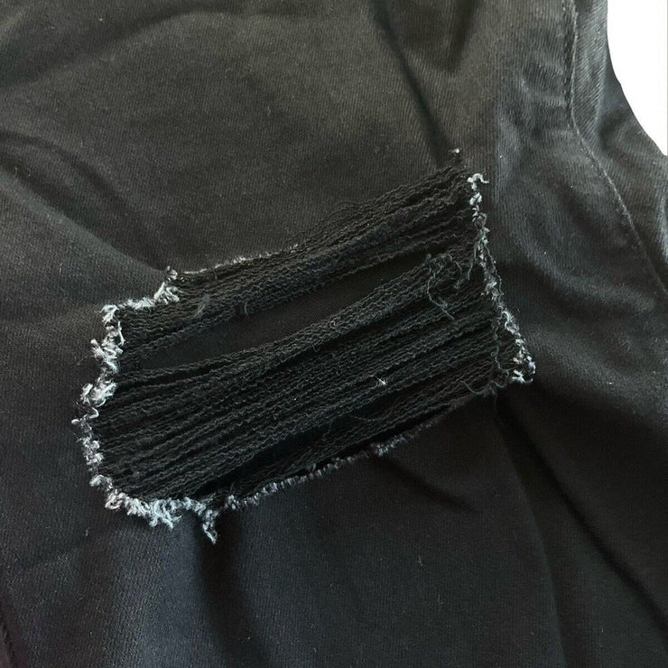 Torrid Mid-Rise Black Ripped Jegging Size 22 SHORT