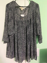 Michael Kors Cheetah Sheer Blouse