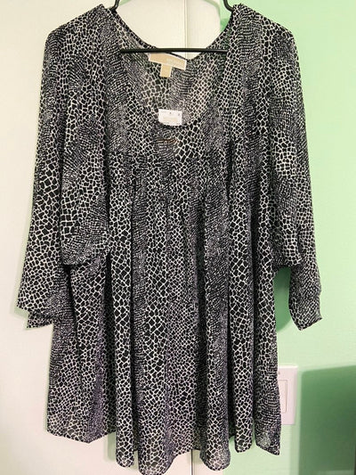 Michael Kors Cheetah Sheer Blouse