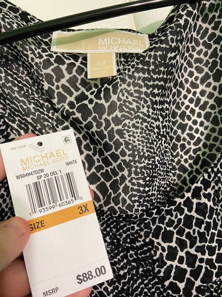 Michael Kors Cheetah Sheer Blouse