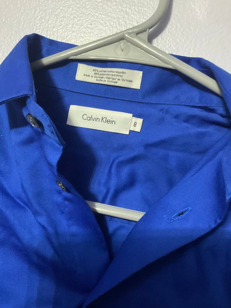Boys Calvin Klein Blue Dress Shirt