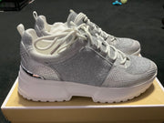 Micheal Kors Silver and Whote Cosmo Sneakers