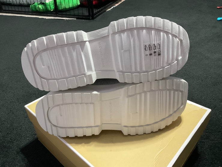 Micheal Kors Silver and Whote Cosmo Sneakers