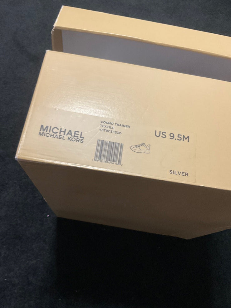 Micheal Kors Silver and Whote Cosmo Sneakers