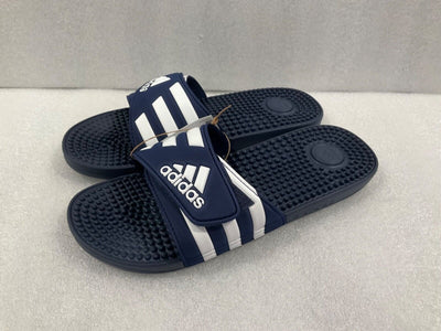 Adidas Men's Adissage Slides Navy Blue White F35579 SIZE 13