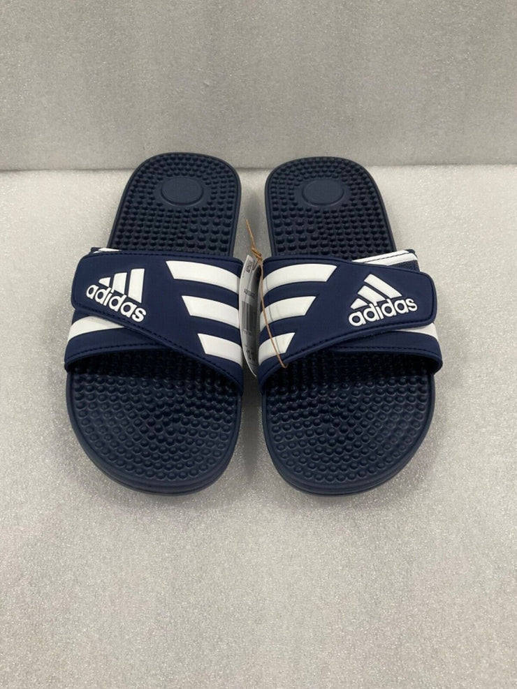 Adidas Men's Adissage Slides Navy Blue White F35579 SIZE 13