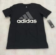 Adidas Boy’s Black Grey Logo Tee Size M