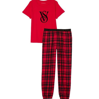 Victoria’s Secret Flannel Tee Jama Set