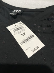 Women’s INC Black Sequin T-Shirts Size 3X
