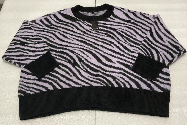 Torrid Lilac Zebra Eyelash Sweater Size 4X
