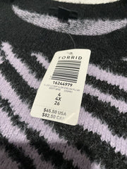 Torrid Lilac Zebra Eyelash Sweater Size 4X