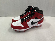 Men’s Nike Jordan 1 Mid TD Cleats Red Black White Size 10.5