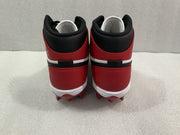 Men’s Nike Jordan 1 Mid TD Cleats Red Black White Size 10.5