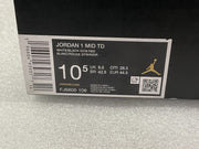 Men’s Nike Jordan 1 Mid TD Cleats Red Black White Size 10.5