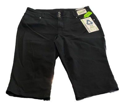 D Jeans Recycled Denim Black Capri Pants Size 22W