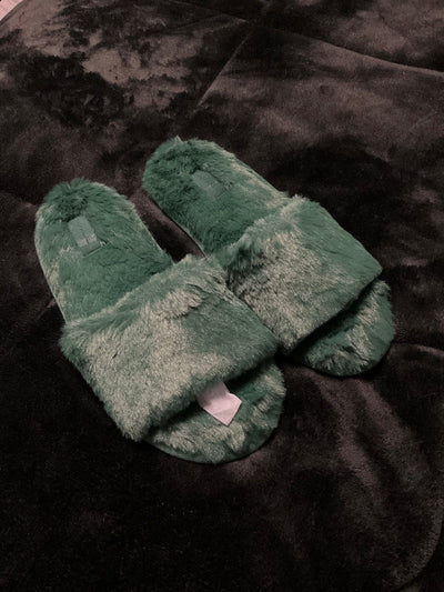 Victoria’s Secret Deepest Green Slippers