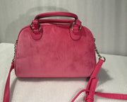 Juicy Couture Pink Velvet Free Love Heritage Bowler Crossbody Purse