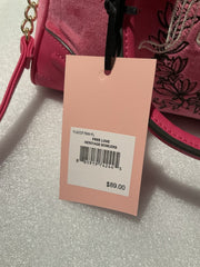 Juicy Couture Pink Velvet Free Love Heritage Bowler Crossbody Purse
