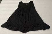 Torrid Black Supersoft Crew Neck Lace Yoke Tank Size 2X