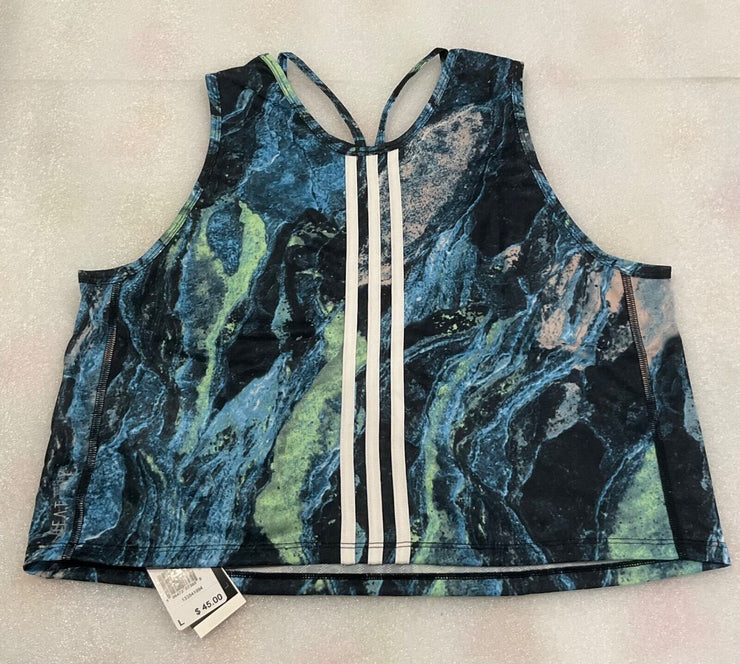 Adidas Womens Move for the Planet AirChill Blue Green Black Tank Top Size M L XL