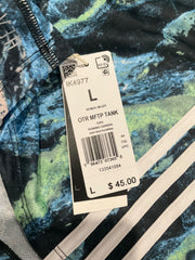 Adidas Womens Move for the Planet AirChill Blue Green Black Tank Top Size M L XL