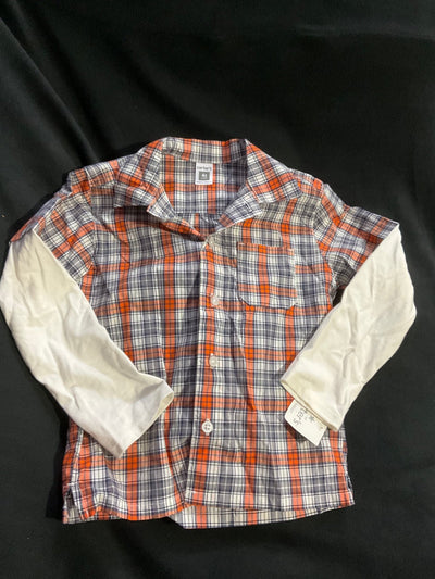 Carter’s Orange Plaid Button Down Shirt