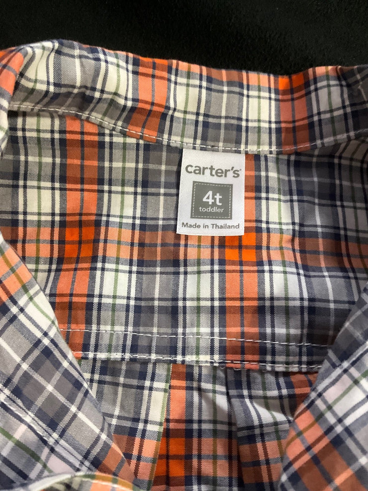 Carter’s Orange Plaid Button Down Shirt